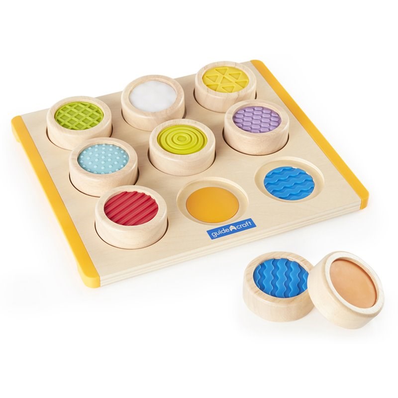 Guidecraft Manipulatives 10-Piece Wood Tactile Search & Match Set in Multi-Color
