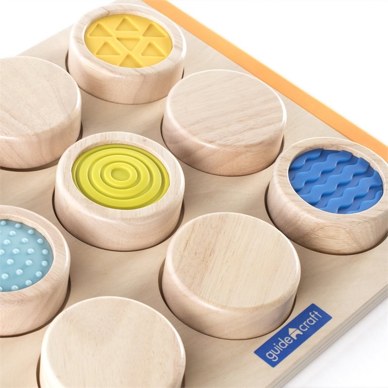 Guidecraft Manipulatives 10-Piece Wood Tactile Search & Match Set in Multi-Color