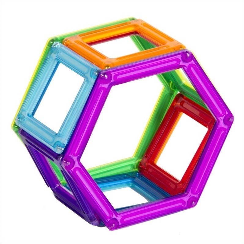 Guidecraft PowerClix 74-Piece Plastic Classroom Set in Multi-Color