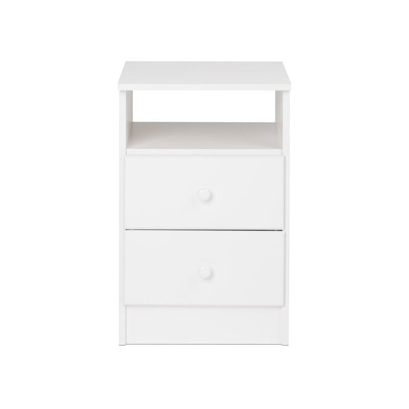 prepac astrid 2 drawer nightstand in white - wdnh-0402-1