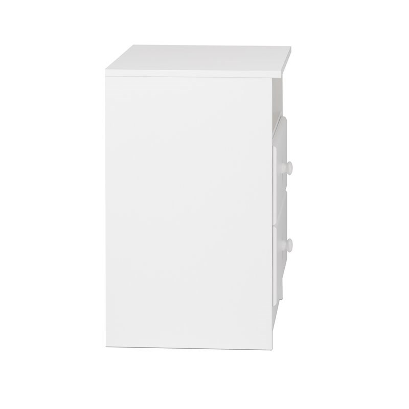 Prepac Astrid 2 Drawer Nightstand in White
