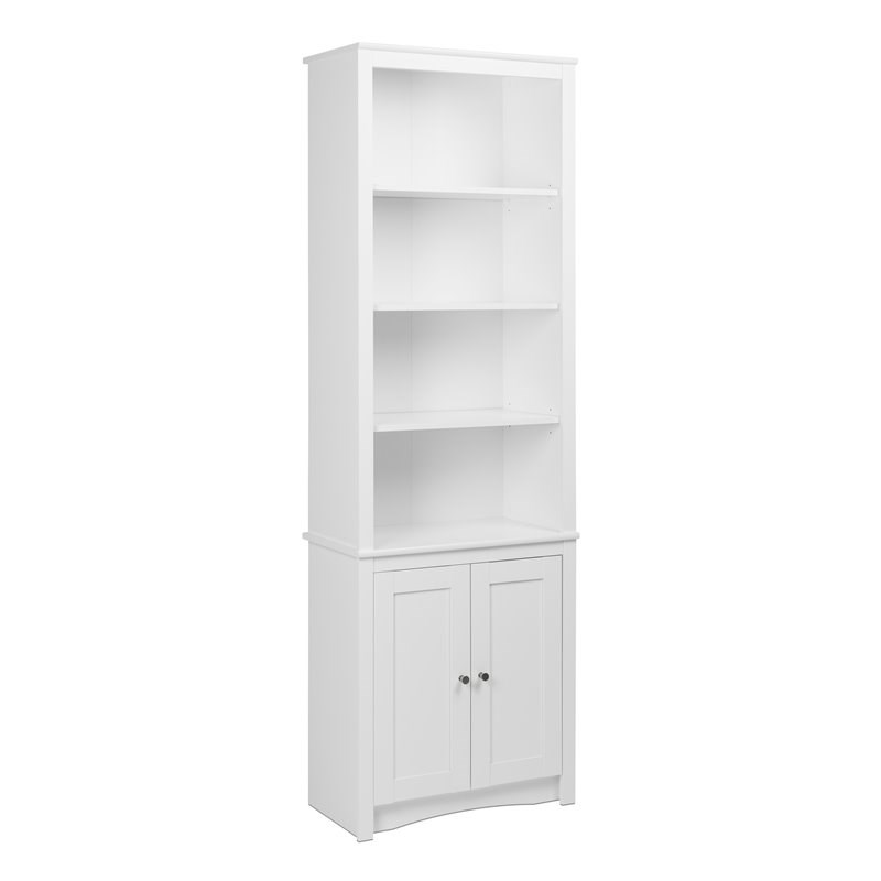 Prepac Tall 6 Shelf Bookcase With 2, 48 4 Shelf Bookcase Oak Prepac