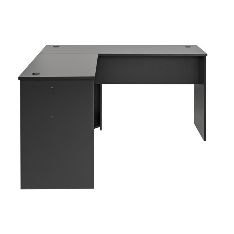 Prepac L-Shaped Computer Desk in Black