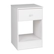 Prepac Astrid Tall 1 Drawer Nightstand in White