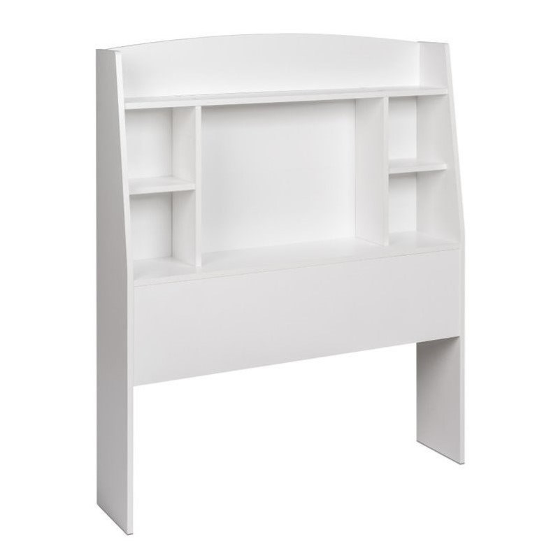 Prepac Astrid Twin Bookcase Headboard in White