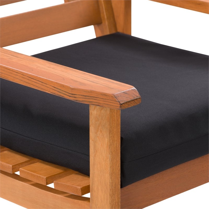 CorLiving Miramar Natural Wood Outdoor Bar Height Chairs - Set of 2