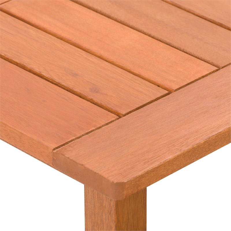 CorLiving Miramar Natural Wood Outdoor Coffee Table