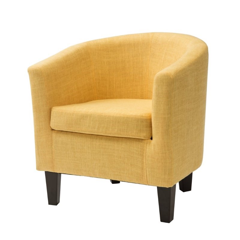 CorLiving Antonio Tub Chair in Yellow Fabric Homesquare