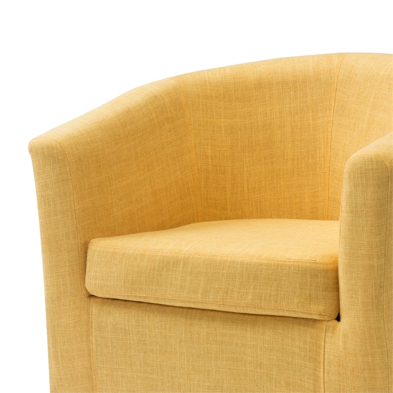 CorLiving Antonio Tub Chair in Yellow Fabric Homesquare