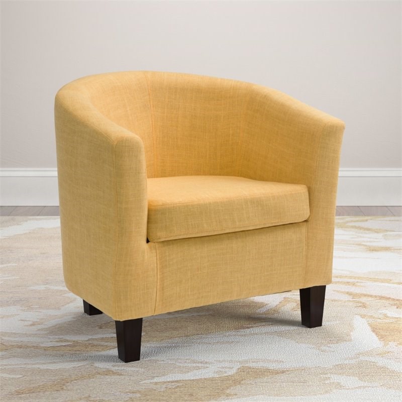 CorLiving Antonio Tub Chair in Yellow Fabric Homesquare