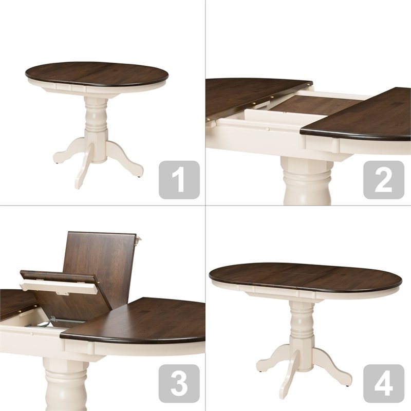 corliving dillon extendable oval pedestal dining table