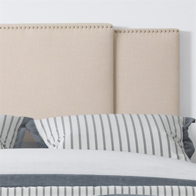 CorLiving Fairfield 3-in-1 Cream Fabric Expandable Panel Headboard