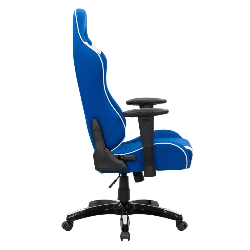 CorLiving High Back Ergonomic Gaming Chair - Blue and White