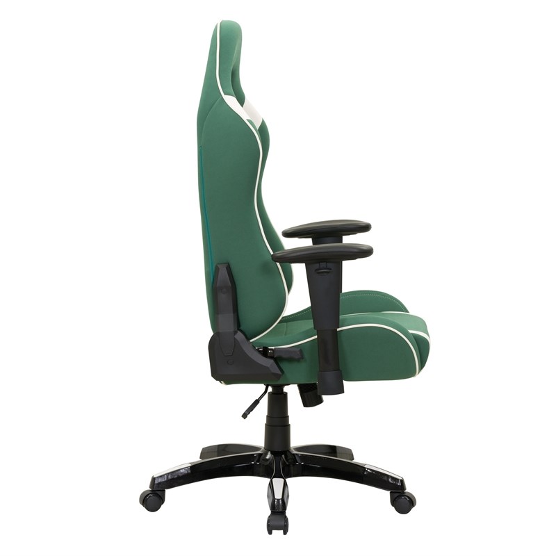 CorLiving High Back Ergonomic Gaming Chair - Green and White