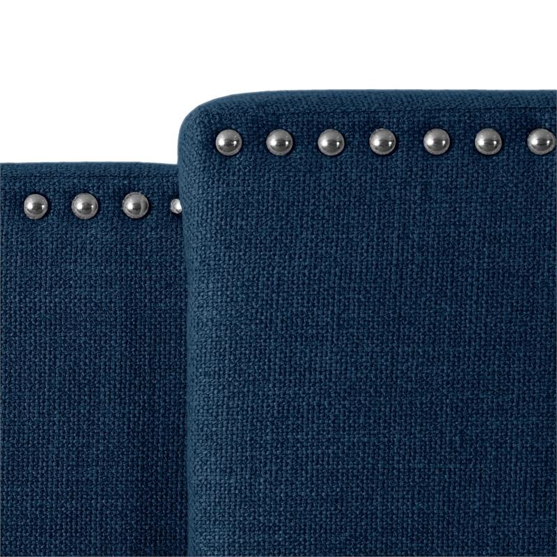 CorLiving Fairfield 3-in-1 Navy Blue Fabric Expandable Panel Headboard