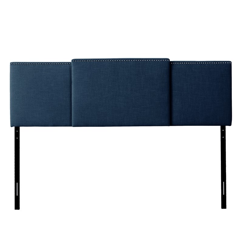 CorLiving Fairfield 3-in-1 Navy Blue Fabric Expandable Panel Headboard