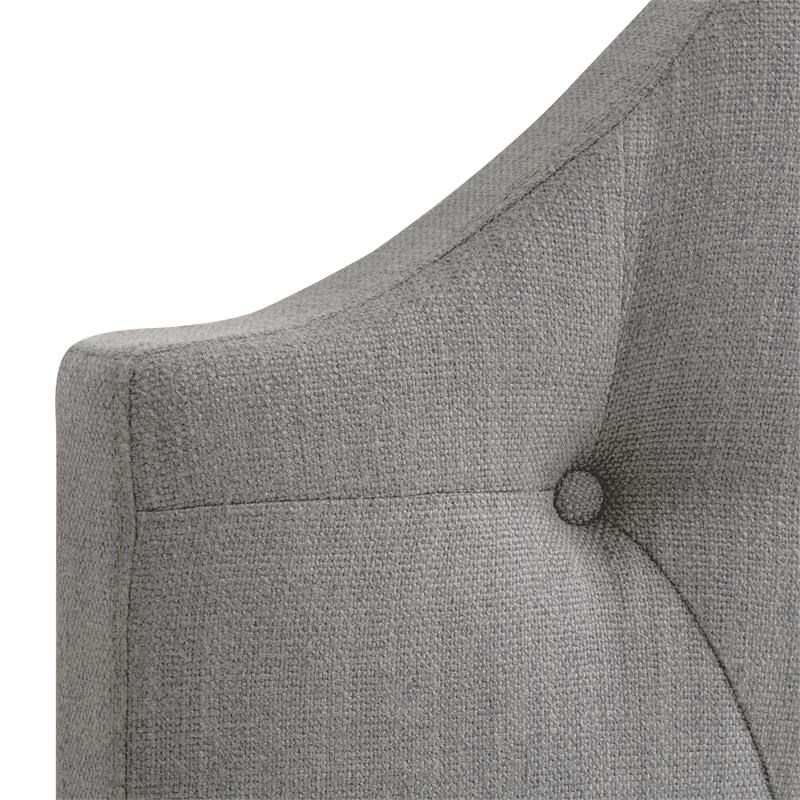 CorLiving Calera Tufted Light Gray Fabric Headboard - Single/Twin
