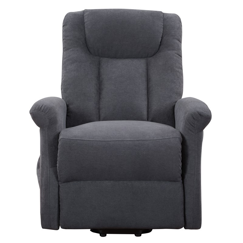 corliving arlington navy blue fabric power lift and rise recliner - lzy ...