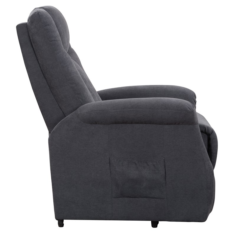 corliving arlington navy blue fabric power lift and rise recliner lzy