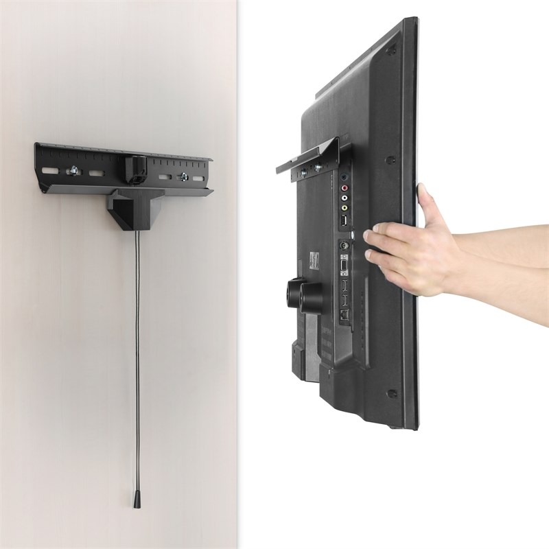 CorLiving Fixed Nail-On-Drywall Black Metal TV Mount for 37