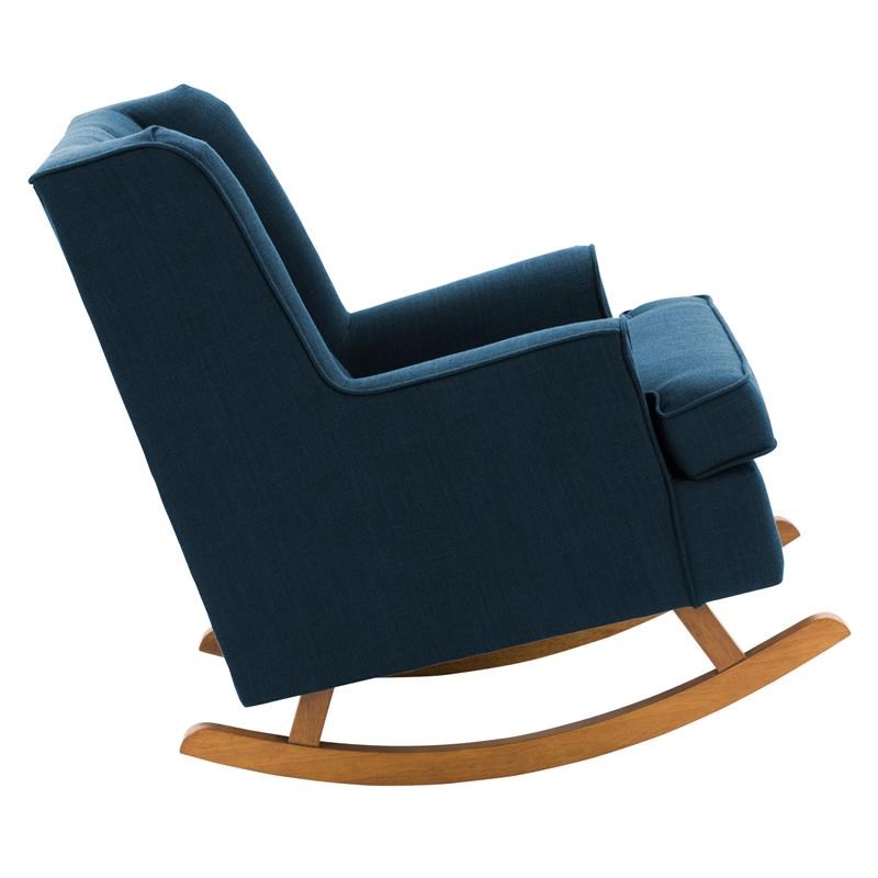 CorLiving Boston Tufted Navy Blue Fabric Rocking Chair