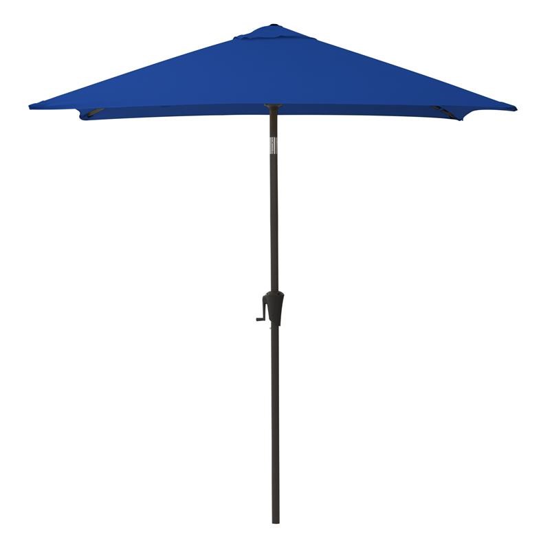 CorLiving  Square Tilting Cobalt Blue Fabric Patio Umbrella with Base