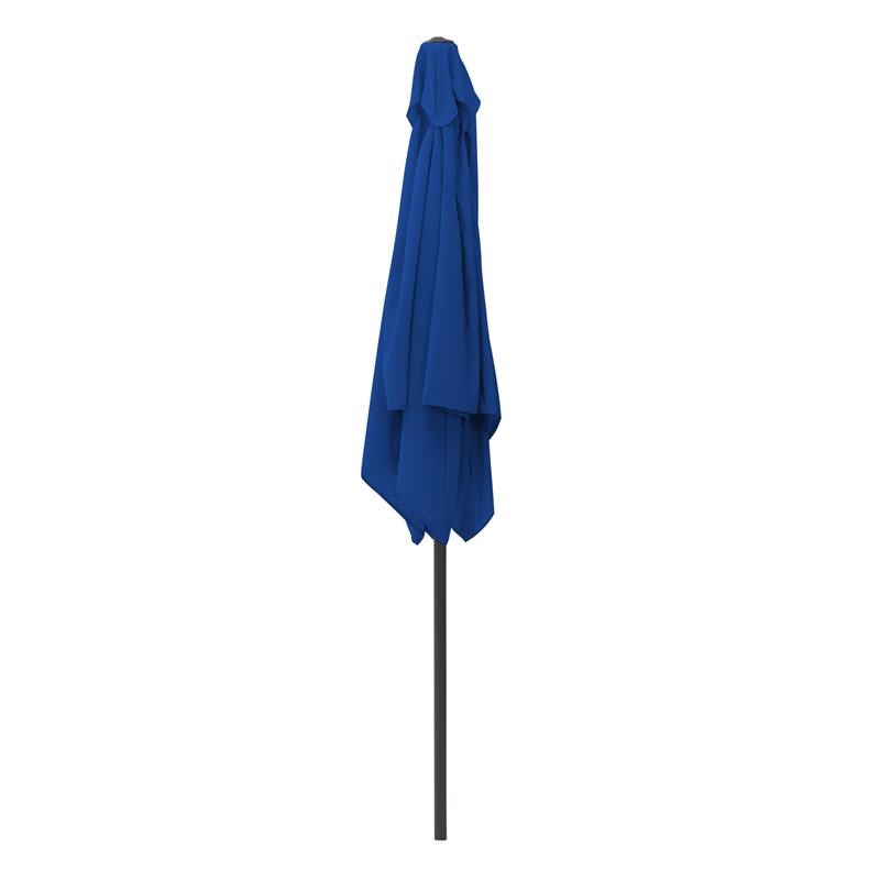 CorLiving  Square Tilting Cobalt Blue Fabric Patio Umbrella with Base