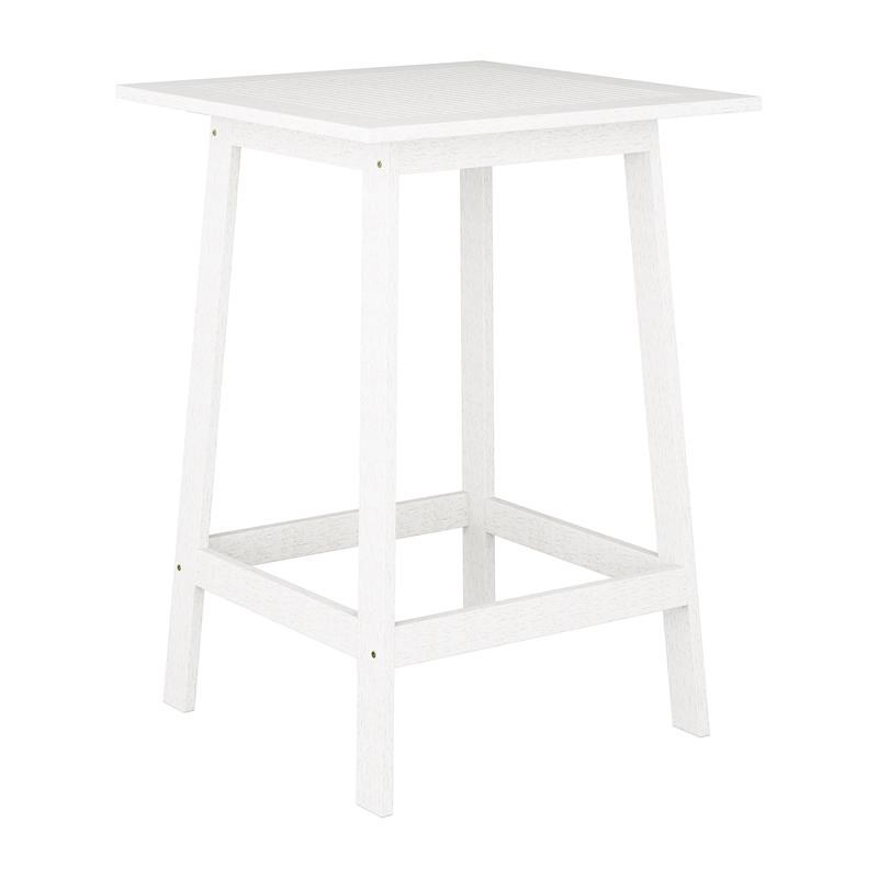 white patio bar table