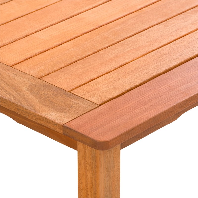 CorLiving Miramar Natural Hard Wood Outdoor Dining Set - 5pc