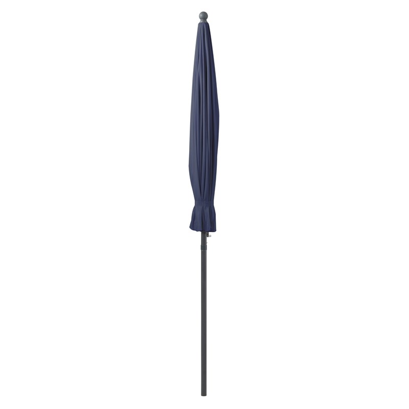 CorLiving Navy Blue Fabric Garden Parasol Patio Umbrella