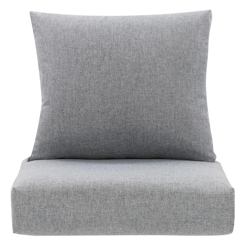 gewoon Picknicken Geniet CorLiving Single Chair Replacement Patio Cushion Set - Gray Fabric |  Homesquare