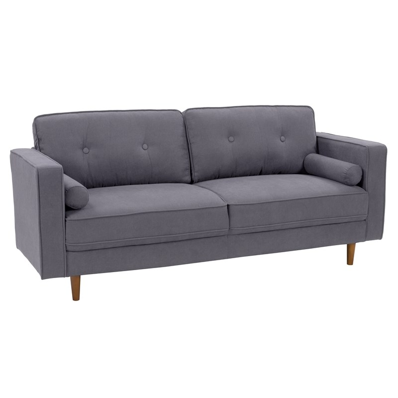 CorLiving Mulberry Fabric Upholstered Modern Sofa in Soft Gray