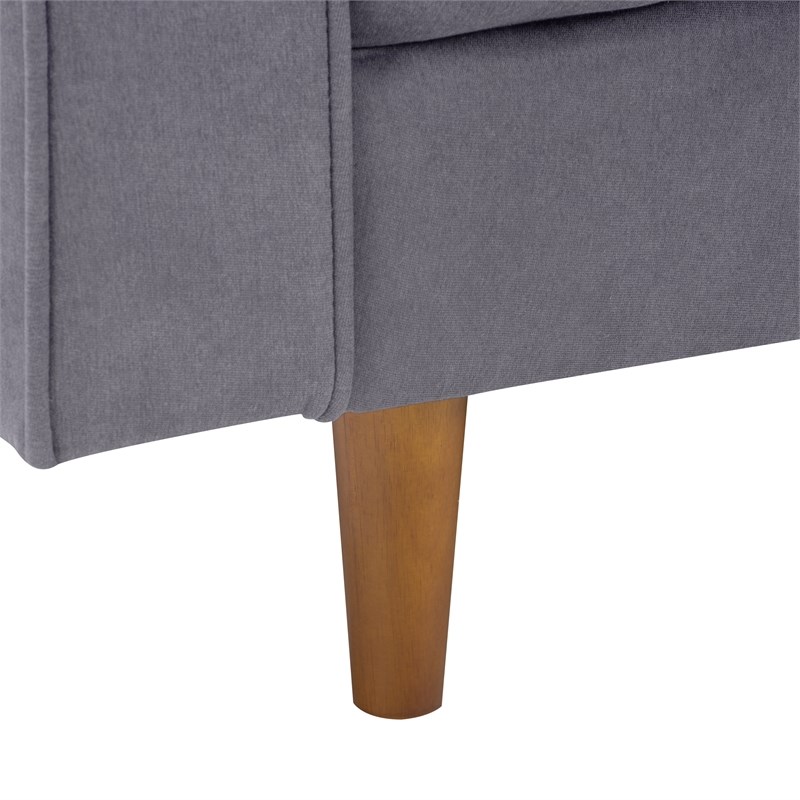CorLiving Mulberry Fabric Upholstered Modern Sofa in Soft Gray