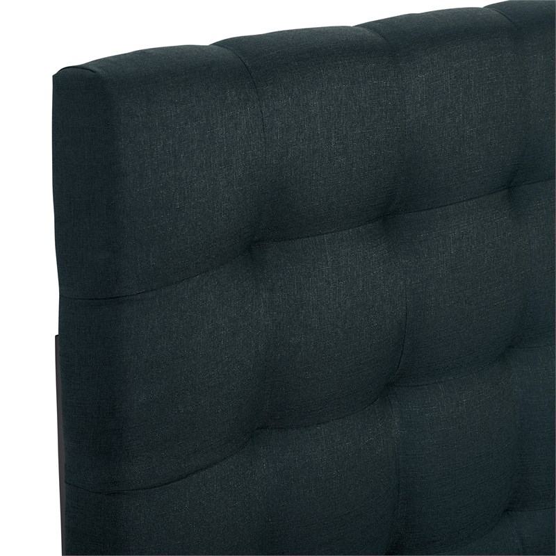 CorLiving Valencia Dark Blue Fabric Upholstered Headboard - King