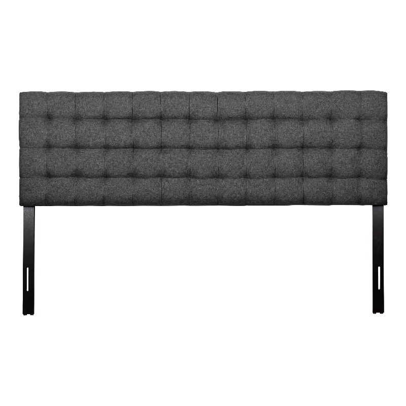 CorLiving Valencia Gray Tufted Fabric Upholstered Headboard - King