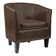 CorLiving Antonio Tub Chair in Brown Bonded Leather