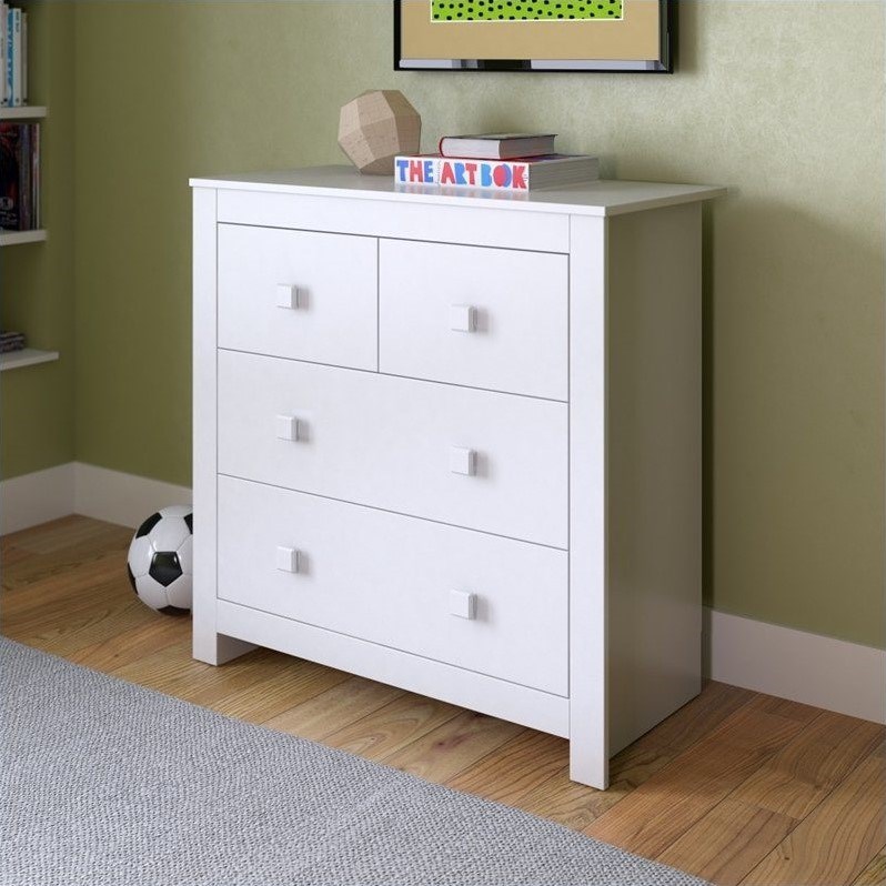 CorLiving Madison Chest of Drawers in Snow White