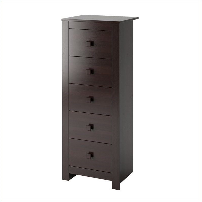CorLiving Madison Tall Boy Chest of Drawers Dresser in Rich Espresso Brown