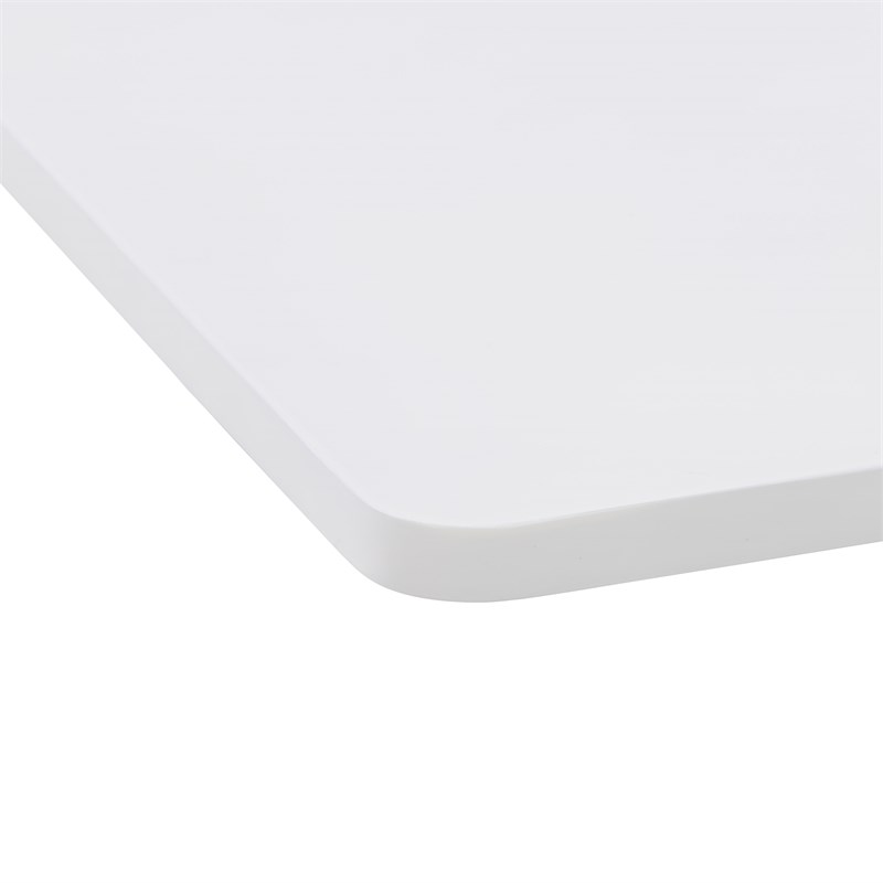 CorLiving Adjustable Square Pub Table - White and Metal
