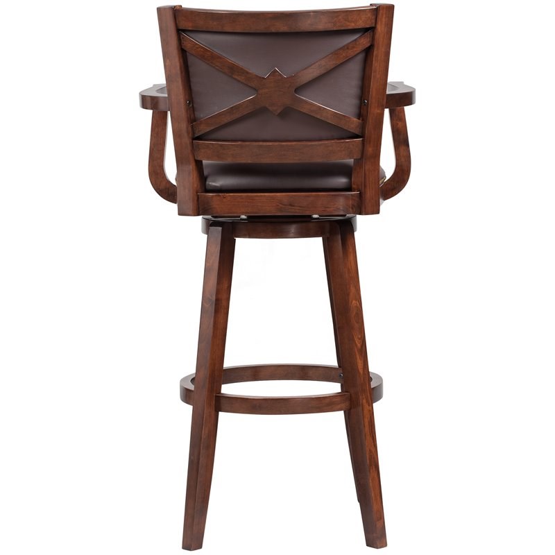 Boraam Broadmoor 36" Faux Leather Swivel Extra Tall Bar Stool Homesquare