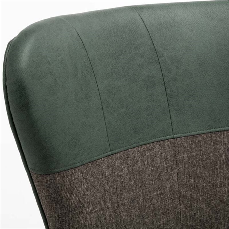 Boraam Bolton Upholstered Dining Side Chair in Green (Set of 2)