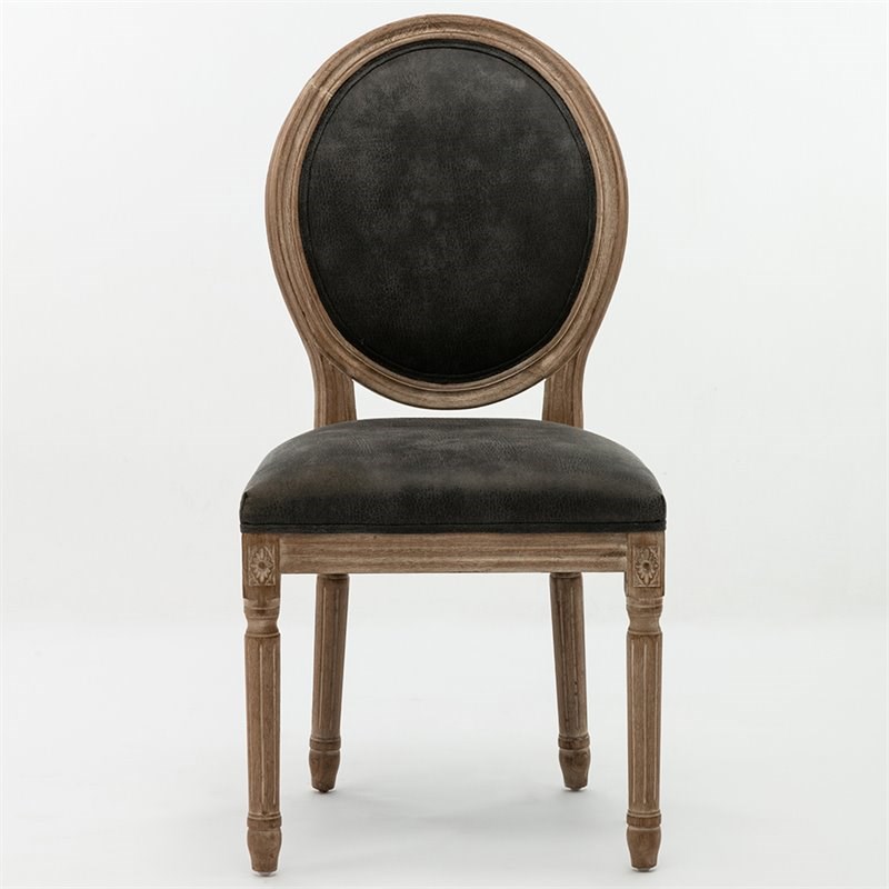 Boraam Joy Upholstered Dining Side Chair in Black (Set of 2)