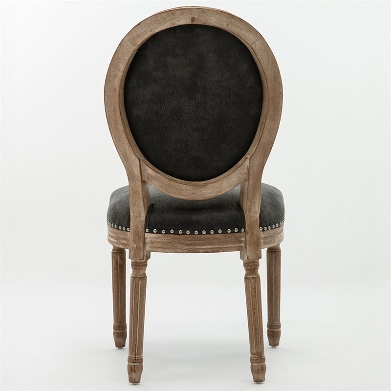Boraam Joy Upholstered Dining Side Chair in Black (Set of 2)