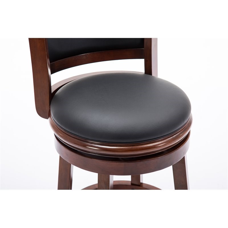 Boraam Augusta 24" Swivel Counter Stool in Cherry Homesquare