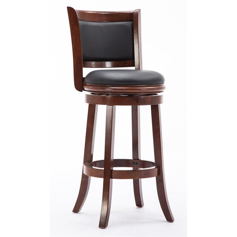 Augusta Swivel Bar Stool 29 Light Cherry Camba