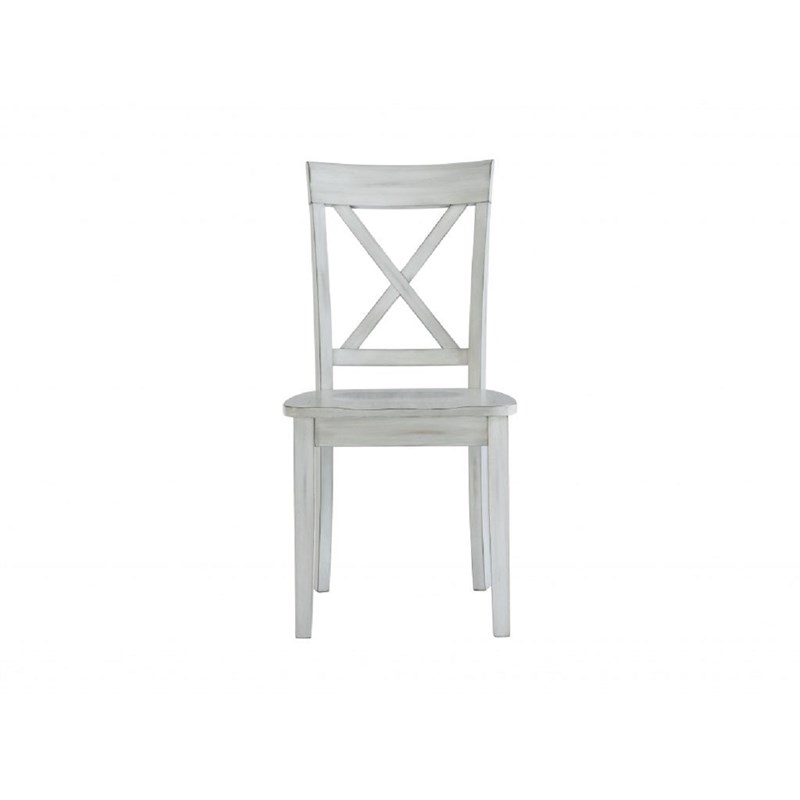 Boraam Jamestown Antique White Dining Chairs Set of 2