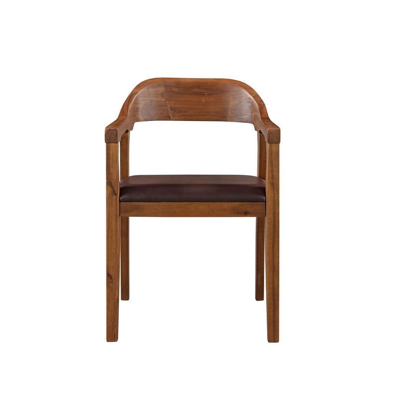 Boraam Rasmus Dining Armchairs Set of 2 Chestnut WireBrush Finish