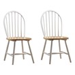Boraam Farmhouse Dining Chair in White and Natural (Set of Two)