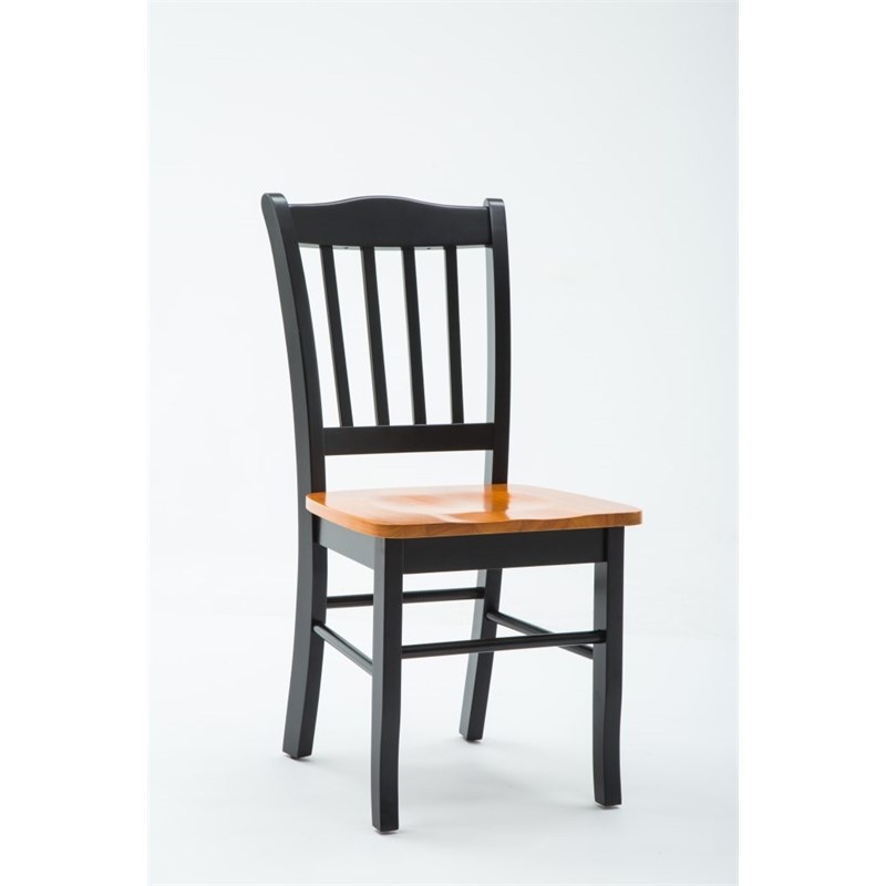 Boraam Shaker  Dining Chair in Black and Oak (Set of Two)