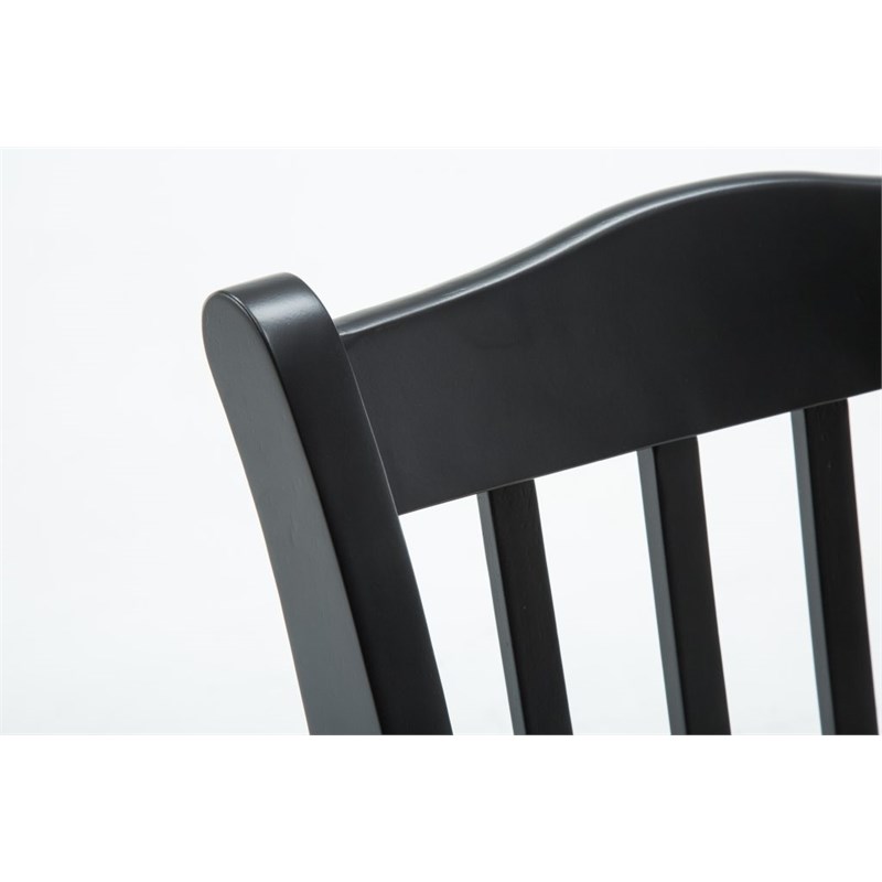 Boraam Shaker  Dining Chair in Black and Oak (Set of Two)